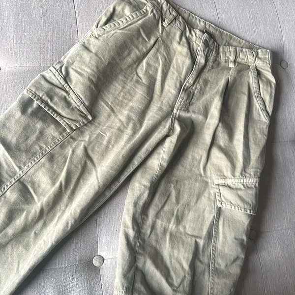 Free People Creme Cargo Carpenter Pant Size 2 - Image 6