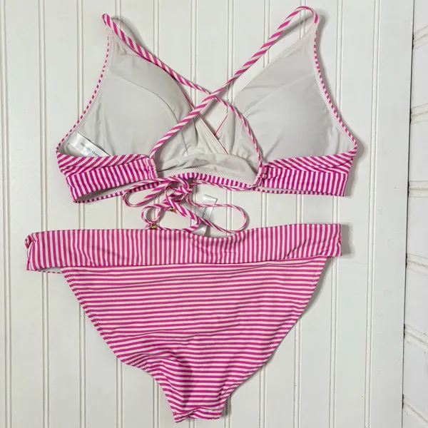 Vineyard Vines Striped Sconset Pink Bikini Set 019 - Image 8
