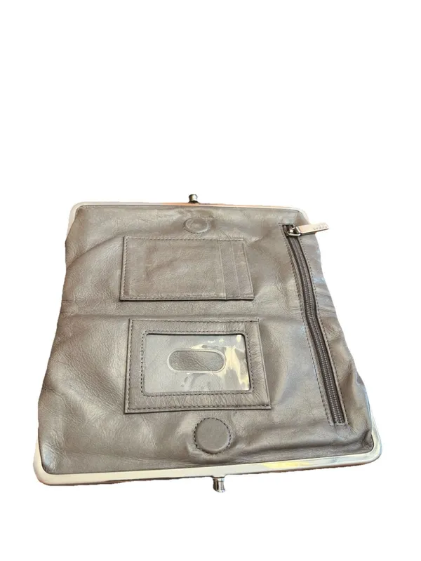 Stunning Hobo International Lauren Clutch Walle GRAY - Image 6