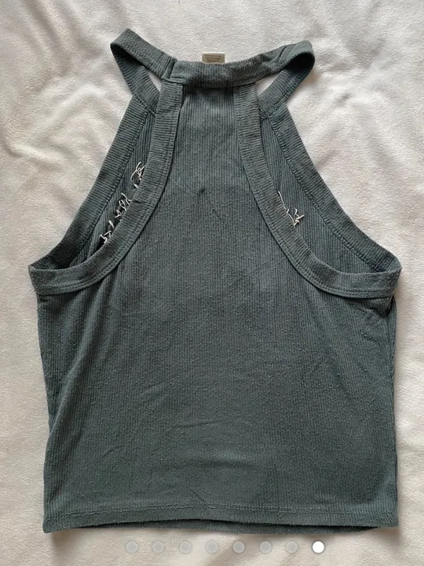 Bozzolo dark gray and gold Notre Dame Disco Ball tank top - Image 8