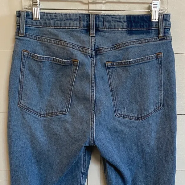 Abercrombie Curve Love The Skinny High Rise Jeans Distressed Hem‎ Blue 29 - Image 10