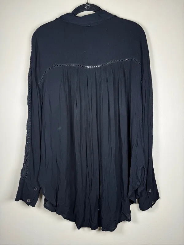 Free People Katie Bird Buttondown Boho Top - Image 10