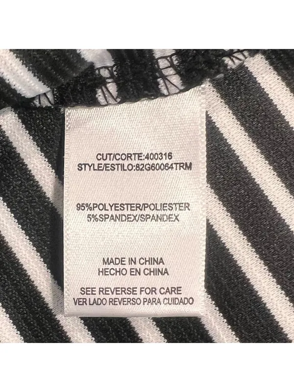 Want and Need Black White Stripe Cold Shoulder Dress Size Large SKU#C24319 - Image 9