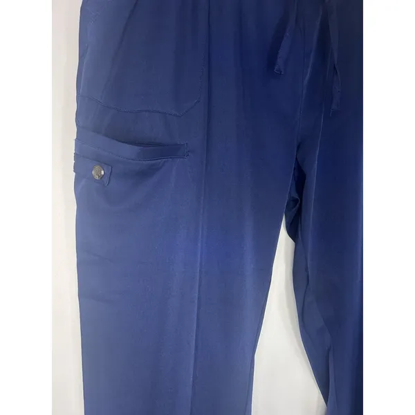 HH Works Healing Hands Women's Jogger Cargo Pants Scrubs Size 1X Petite Navy - Image 4