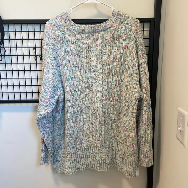 NWOT | Seven7 women’s multicolored plush sweater‎ — XL - Image 7