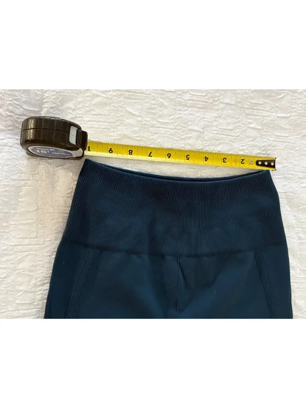 Lululemon Flow & Go Crop 17" High Rise Leggings Alberta Lake Teal XS 2 - Image 7