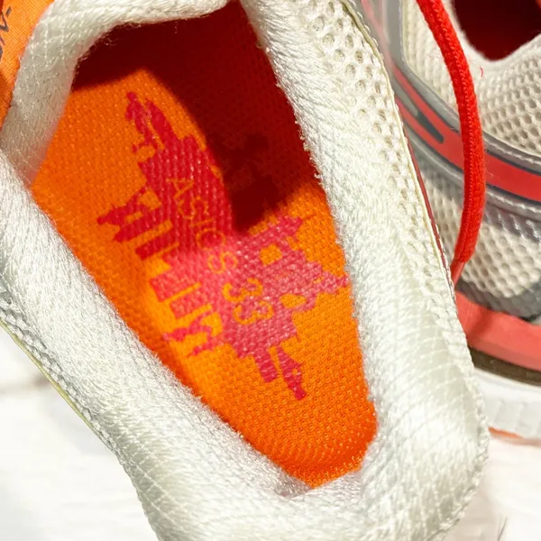 ASICS GEL-NE033 2 0125 WHITE HOT PUNCH FLASH ORANGE Low‎ Top Sneakers Size 10 - Image 5
