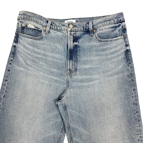 Pistola Lana High-Rise Ultra Wide Leg Jean Plus Sz‎ 33" Petite Break Light Wash - Image 5