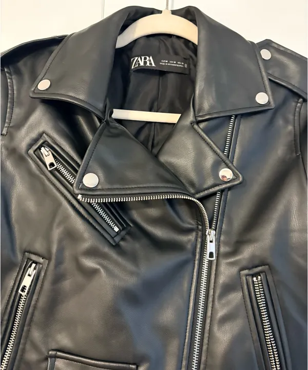 ZARA Leather Biker Faux Jacket - Image 2
