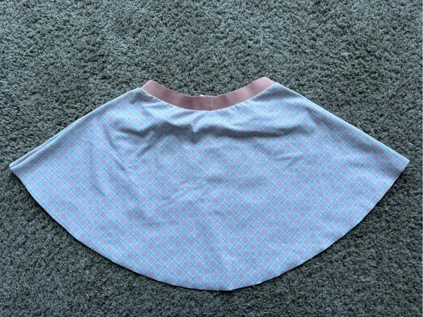 Eleve Dancewear Pink and White Patterned Dance Skirt - Image 3