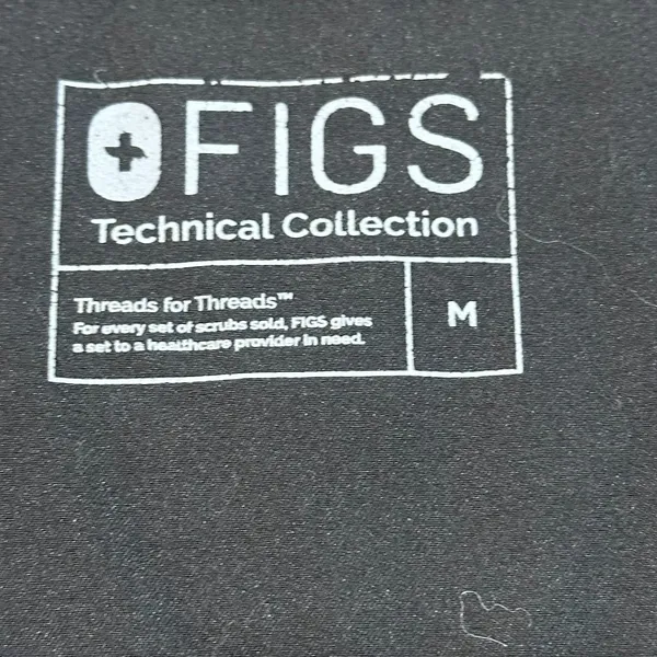 Women's FIGS Casma 3 Pocket Black Scrub Top‎ Medium Medical Healthcare Hospital - Image 5