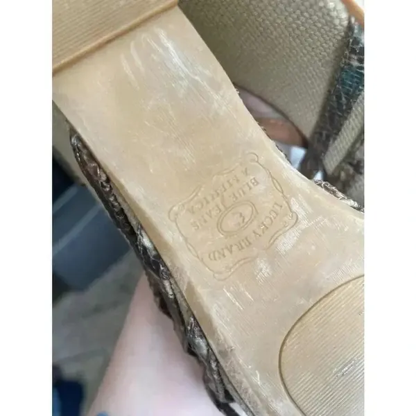 Women's Lucky Brand‎ Brown and Turquoise Wedges Size 8 - Image 10