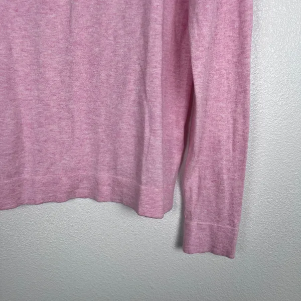 J. Crew Women's Cotton Pullover Knit Sweater Pink Sz M - Image 5