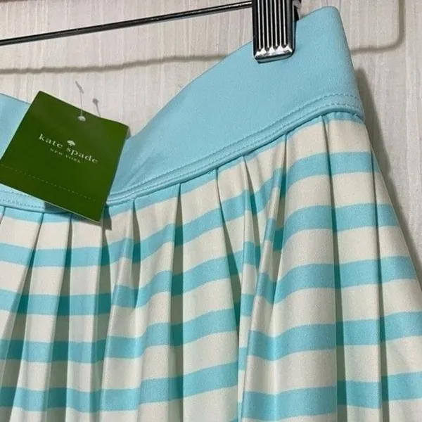 Kate Spade XS Nahant Shore Pleated Cover Up Skirt Blue Stripe NWT - Image 4