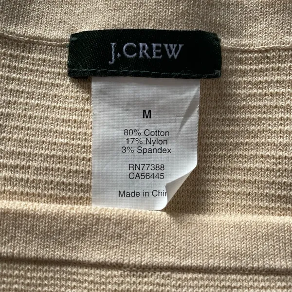 J. Crew Ivory and Dark Navy Pullover Sweater Size Medium - Image 5