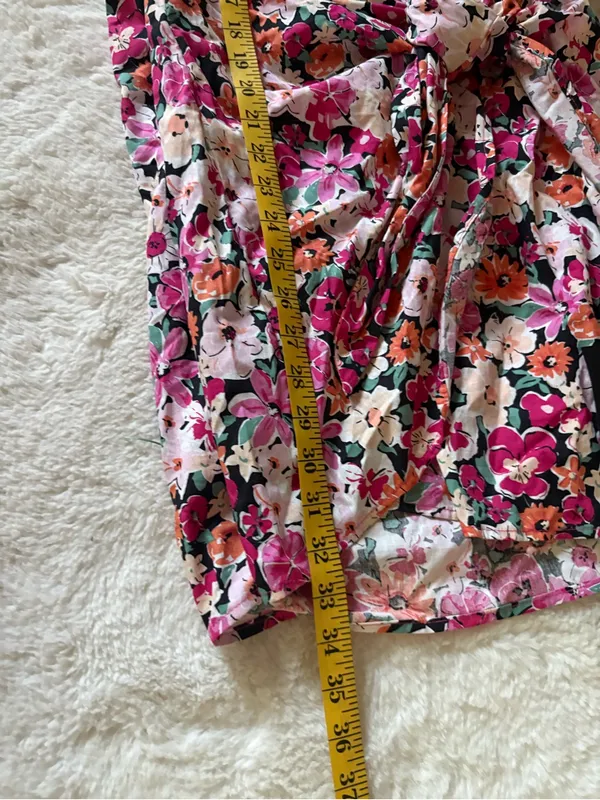 Lulus Gorgeous Garden Pink Floral One-Shoulder Faux-Wrap Mini Dress Size XL NWT - Image 8