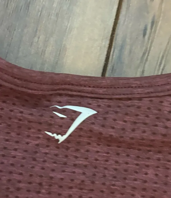 Maroon Gymshark Long Seamless Sleeve Shirt - Image 5