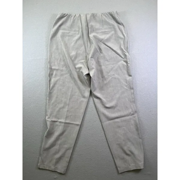 Halara Mid Rise Pocket Casual Tapered Pants Ankle Length‎ Light Gray Small - Image 7