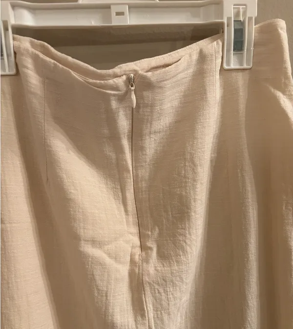 Pink Lily Linen Wrap Skirt - Image 4