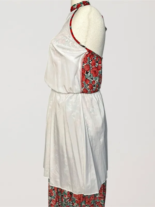 Red Floral Halter Midi Dress Size XXL - Image 11