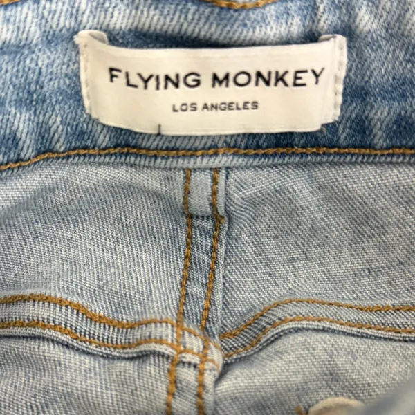 Vervet Flying Monkey Women High Rise Straight Jean Sz 23x29 Distressed Cropped Raw Hem - Image 5