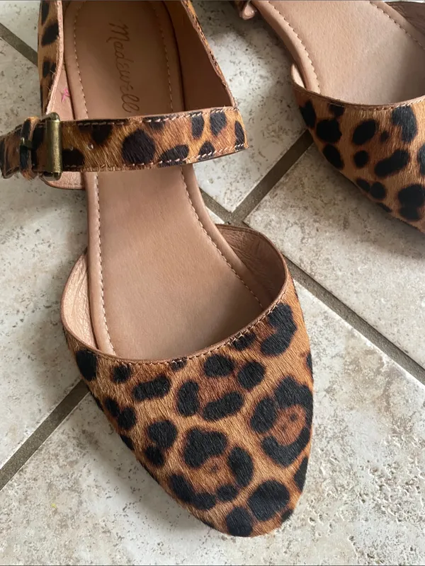 Madewell The Alina Mary-Jane Flat in Leopard Calf Hair - Image 4