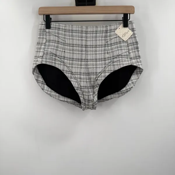 Free People Micro Shorts Women's Size 2 NWT Keep It Brief Tweed Menswear Plaid - Image 15