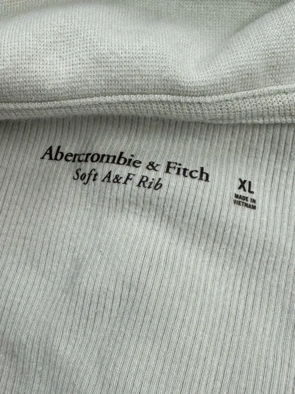 Abercrombie & Fitch Soft Rib Long-Sleeve Polo Top Light Green Women’s XL - Image 2