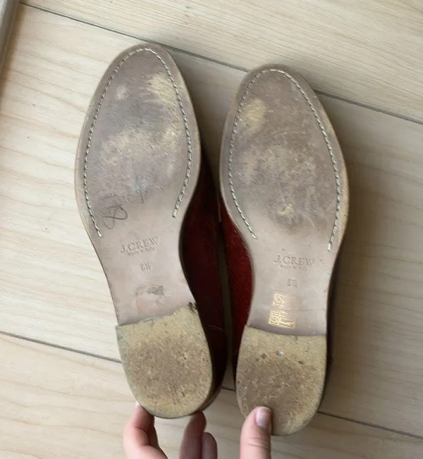 J. Crew Biella Crackled red tassle Loafers size 8.5 - Image 2