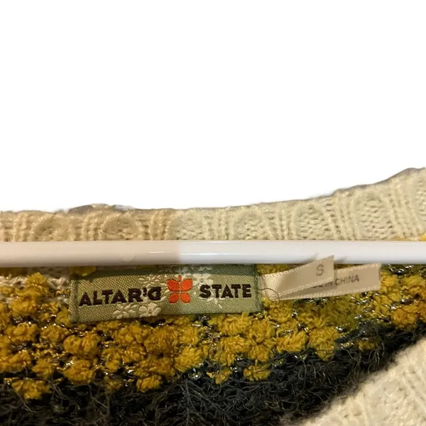 Altar'd State‎ Sweater Womens Small Striped Chunky Knit Pullover Crewneck - Image 3