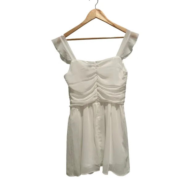 Princess Polly So Sweet Mini Dress White Chiffon US 6‎ NWT Bridal Graduation - Image 3