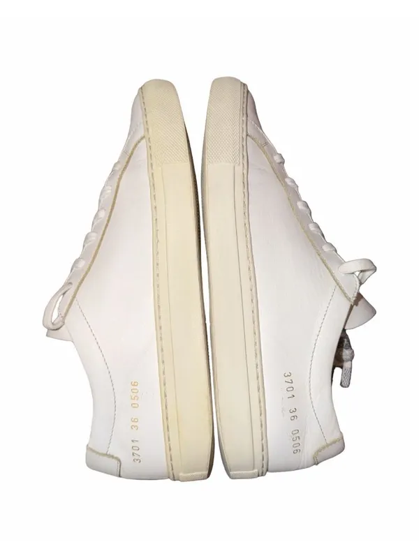 Common Projects Achilles Low White 3701 EU 36 US 6/6.5 Womens Sneakers Preppy - Image 4