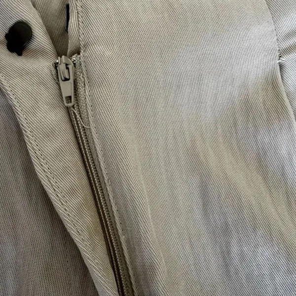 Zara Beige Tan Pleated Viscose Wide Leg Y2K High Waist Trouser Pants SZ S #2434 - Image 8
