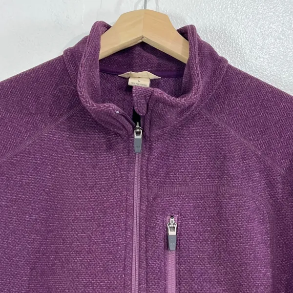 Duluth Trading Park Point Fleece Jacket Women's Large Purple Zip Up Chest Pocket - Image 6