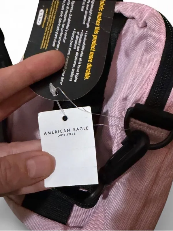 NWT American Eagle Pink Cordura Crossbody Pouch Bag - Image 3