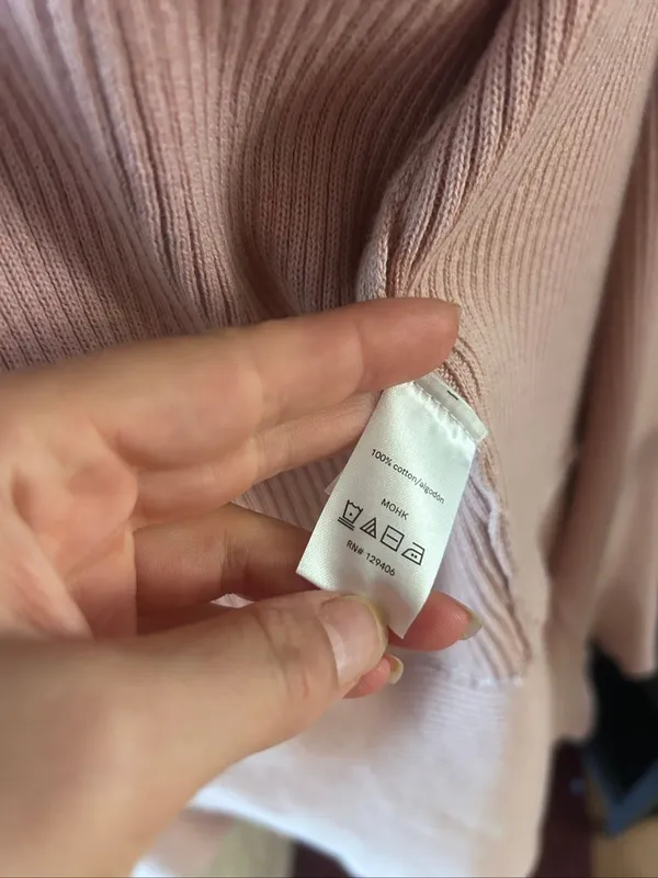 Venus light pink size medium cardigan cotton blend - Image 6