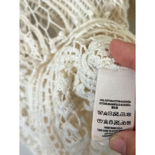 Jens Pirate Booty Free People Crochet Mini Dress Size XS off white / ivory - Image 7