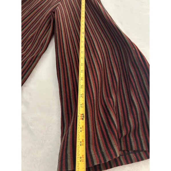 Forever 21 Jumpsuit Womens Small Striped Wide Leg Tie Front Ribbed Knit Multi‎ - Image 5