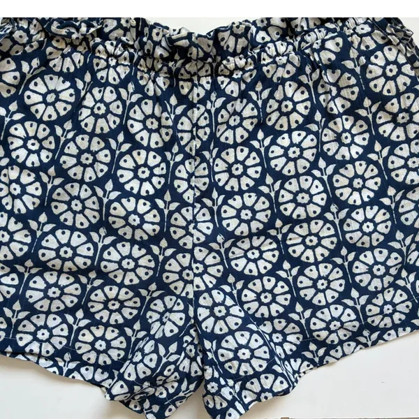 Roller Rabbit for Target Navy Blue Floral Cotton‎ Tassel Shorts Womens Medium - Image 6
