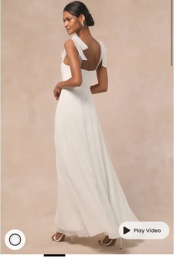 Radiant Romance Lulus White Tie-Strap Maxi Dress - Image 2