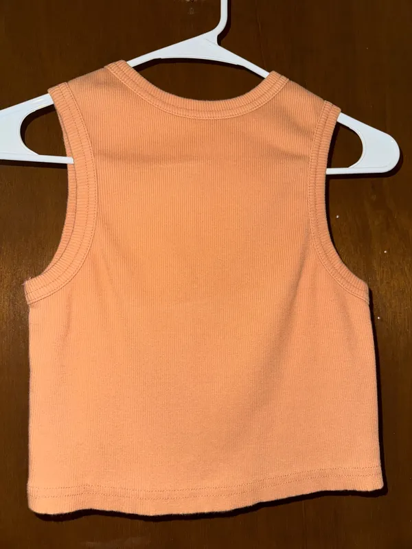 Roxy Roxify Orange Ribbed Cropped Tank - Image 3