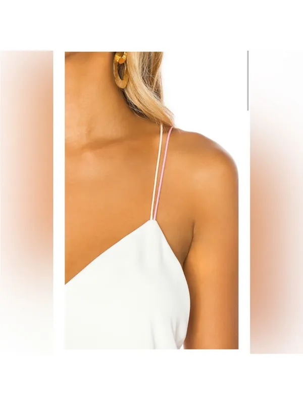 superdown Breanna Strappy Shift Dress in White XXS - Image 3