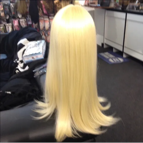 FREE WIG CAP blonde human hair Blende Long Wig - Image 2