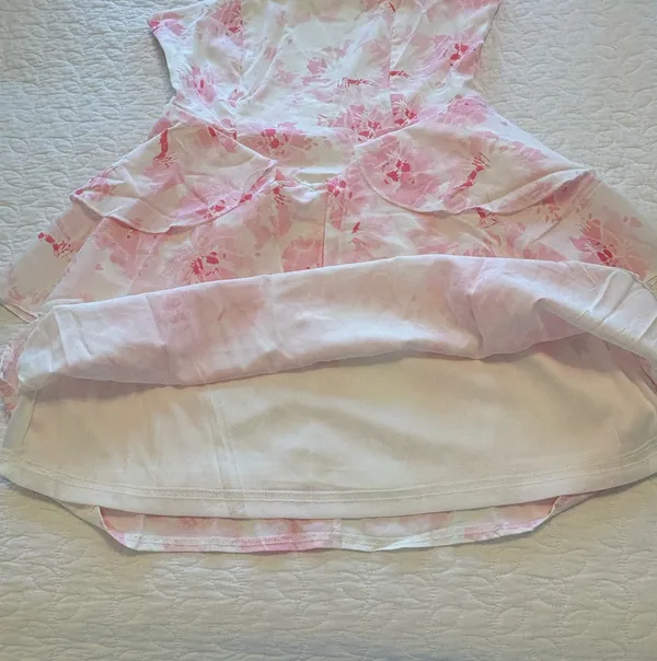 Women’s Pink Floral Mini Dress - Image 3