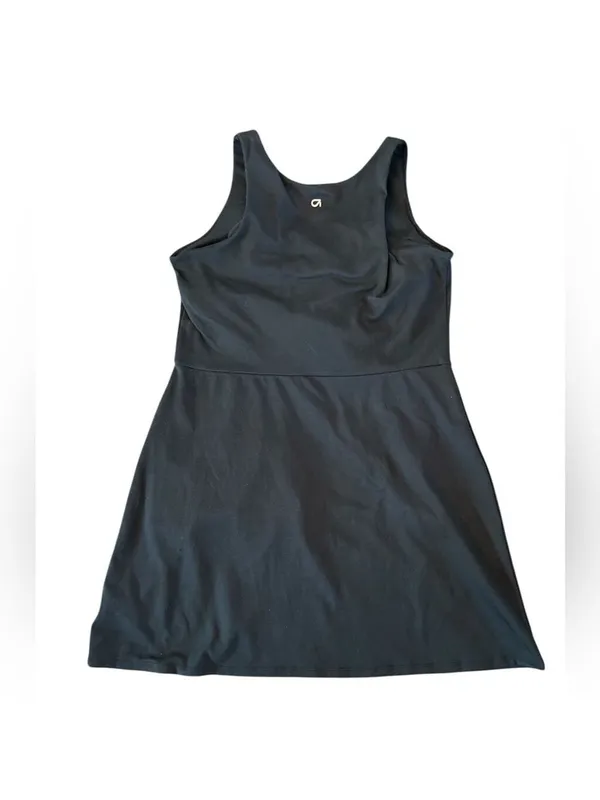 Gap Fit Black Active Wear Dress Built-In Shorts Padded Size‎ Large EUC - Image 3