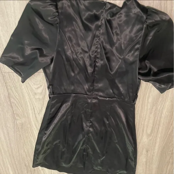 Forever 21 Black Satin Midi Dress - Image 3