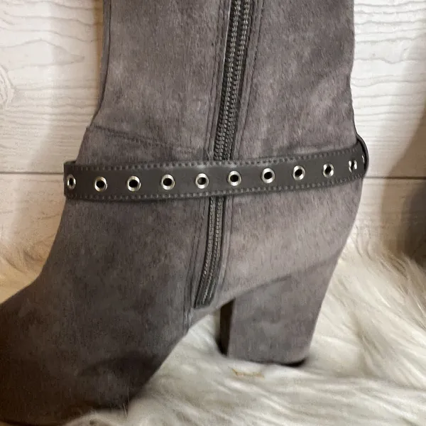 Nine West “Sandor” Gray Over The Knee Boots Size 5 1/2 - Image 6