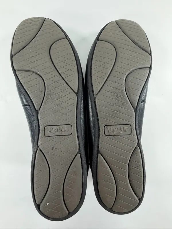 Eastland Daytona Black Leather Driving Loafers Comfort Moc Flats‎ Women’s 7 - Image 7