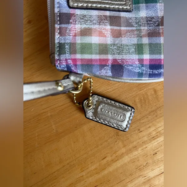 Coach Multicolor Plaid Wristlet - Image 8