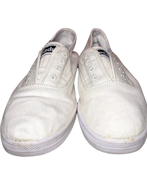 Keds Classic White Slip On Sneakers Size 8.5 - Image 5
